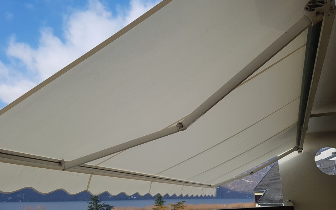 Pose de store : Rentoilage d’un store existant avec toile Dickson Orchestra