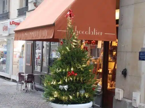 Store Banne avec Joues Latérales et Lambrequin Personnalisé : Protection et Esthétique pour votre Vitrine de Chocolatier
